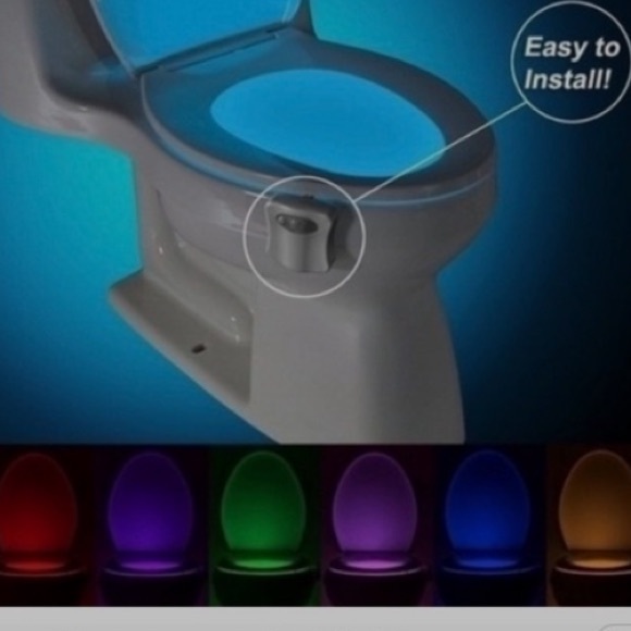 Toilet Motion Sensor LED Nightlight 8 Colors - Picture 2 of 10